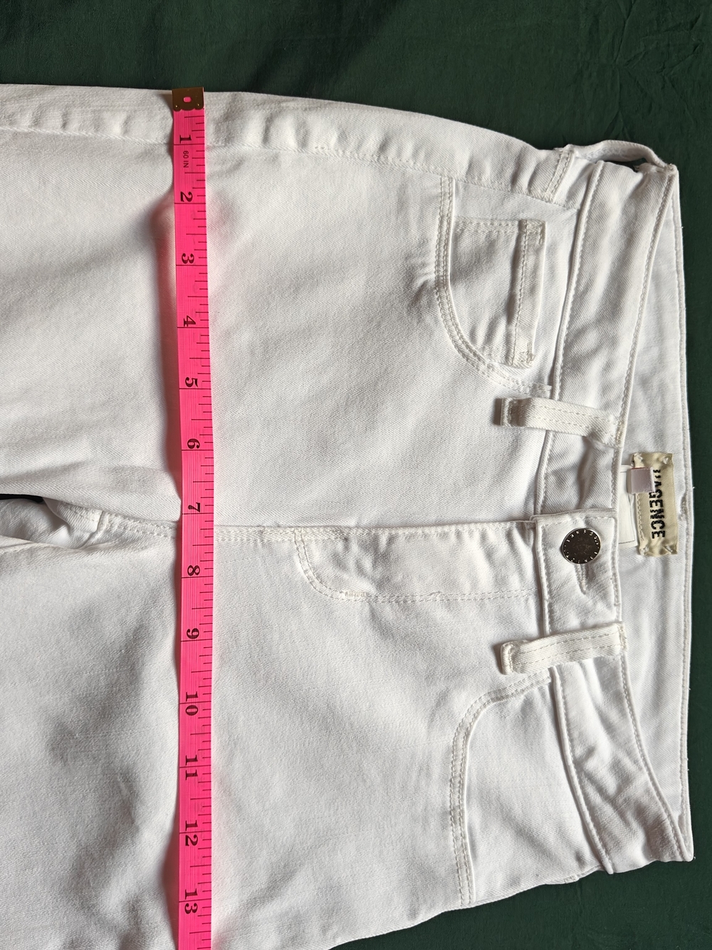 L'AGENCE Women White Denim Skinny Jeans Slim Fit Mid Rise Size 24 - Picture 5 of 9